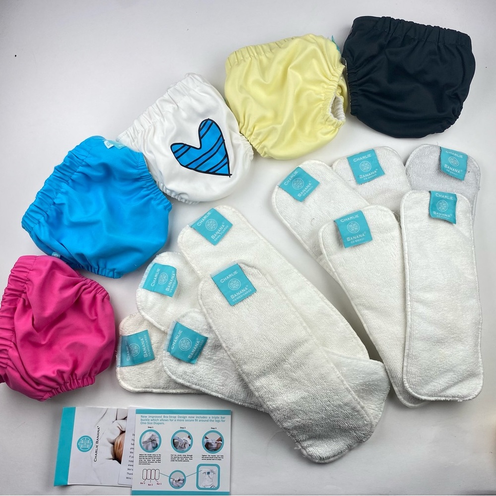Charlie banana one size cloth diaper lot